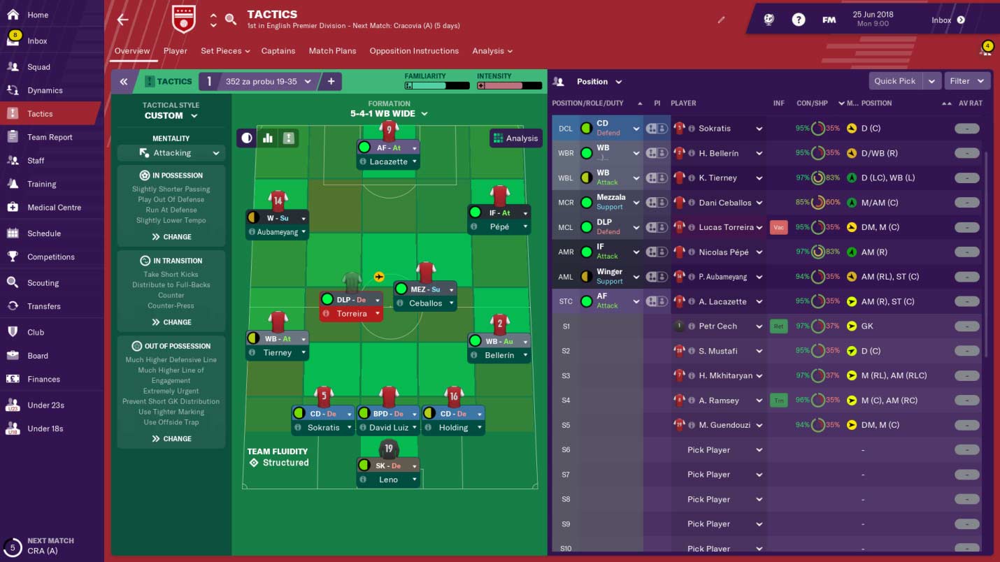 Arsenal Guide Fm20