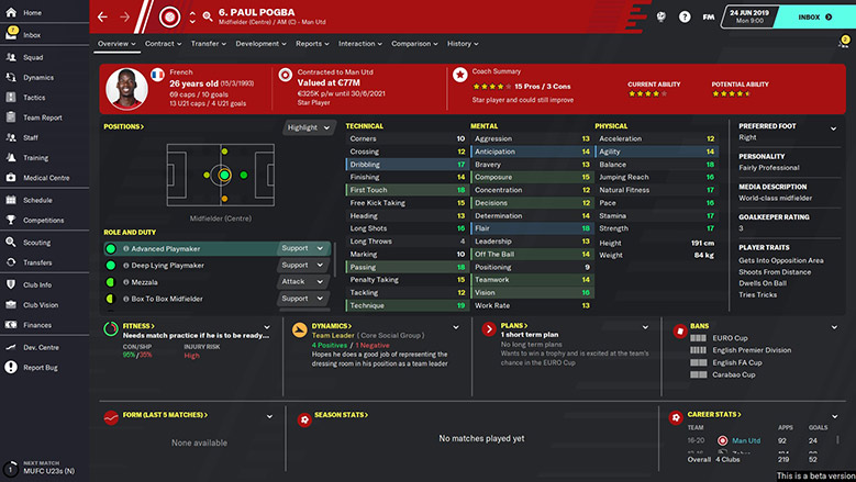 Manchester United FC Football Manager 2020 (FM20) - For Glory!