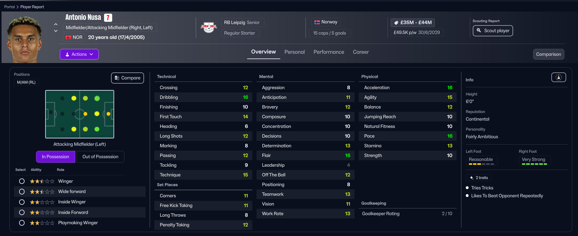 Antonio Nusa in FM26