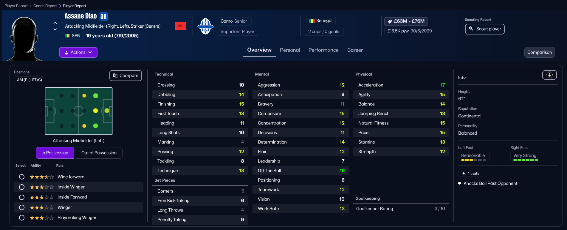 Assane Diao in FM26