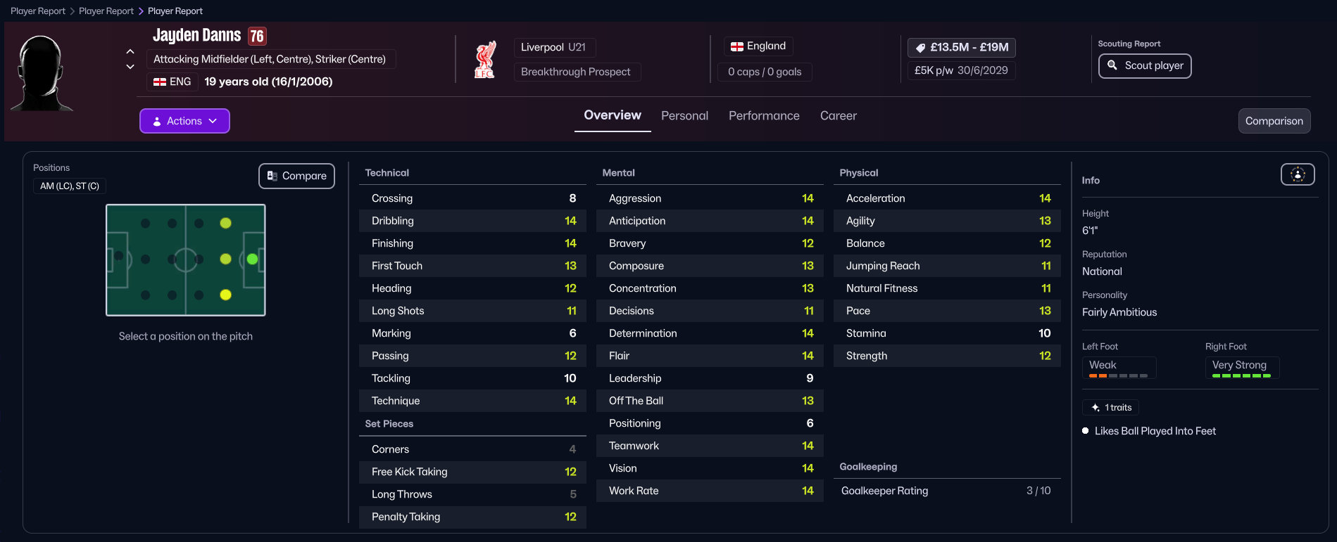 Jayden Danns in FM26
