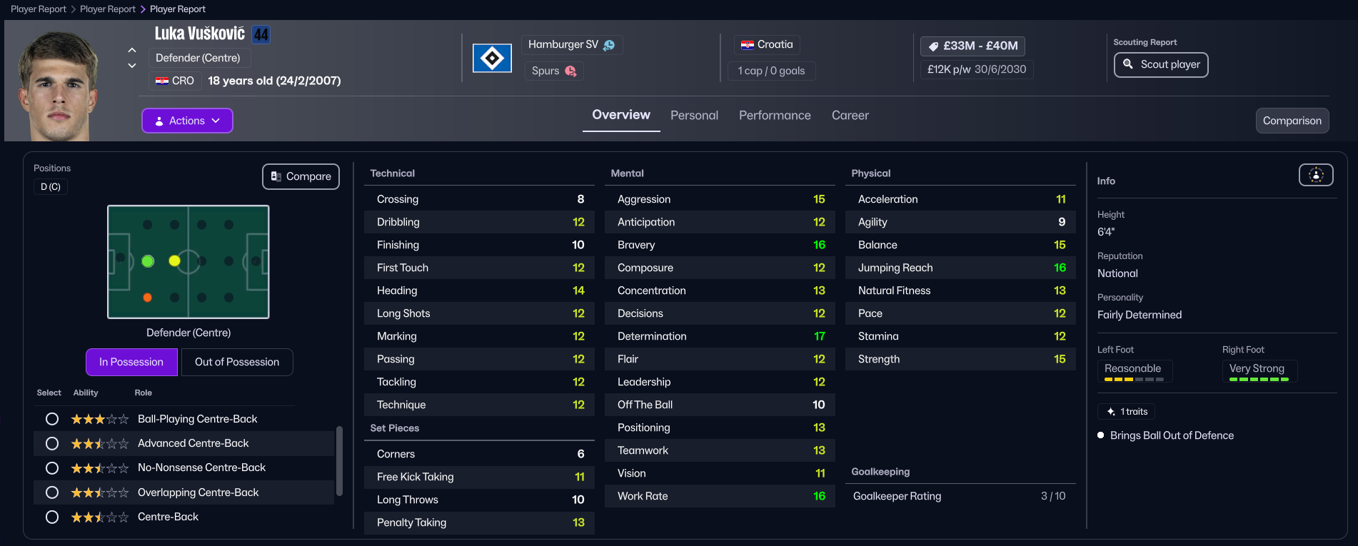 Luka Vuskovic in FM26