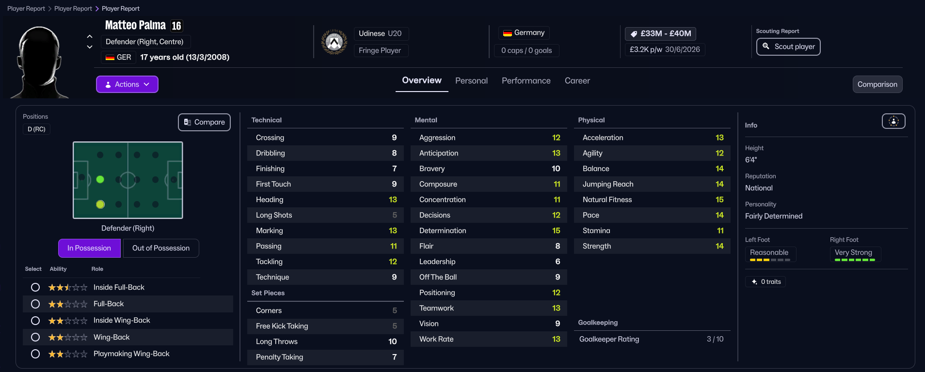 Matteo Palma in FM26