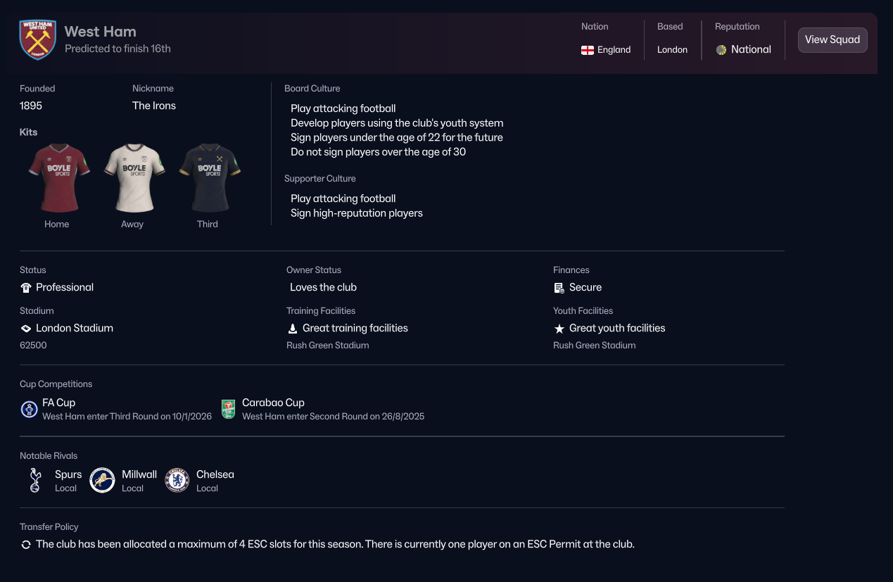 West Ham FM26